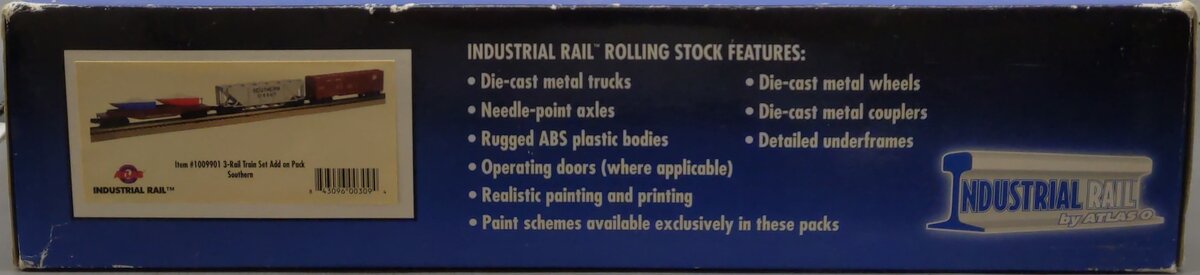 Atlas O 1009901 Industrial Rail Southern 3 Car Freight Set (3-Rail) LN/Box