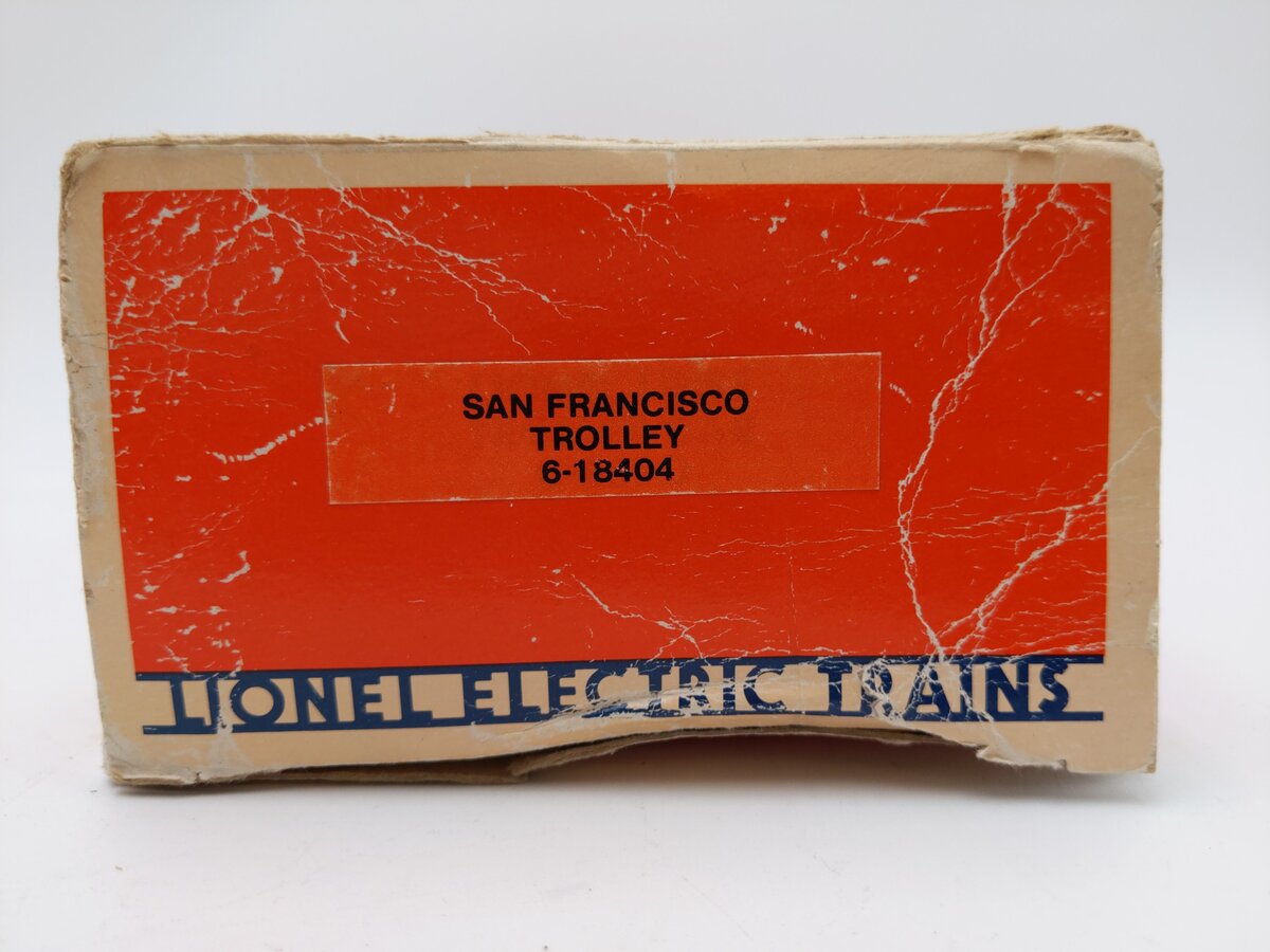 Lionel 6-18404 O Gauge San Francisco Green Trolley Car VG/Box