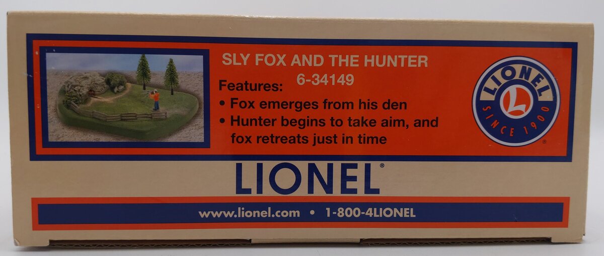 Lionel 6-34149 O Gauge Sly Fox & Hunter Animated Scene NIB