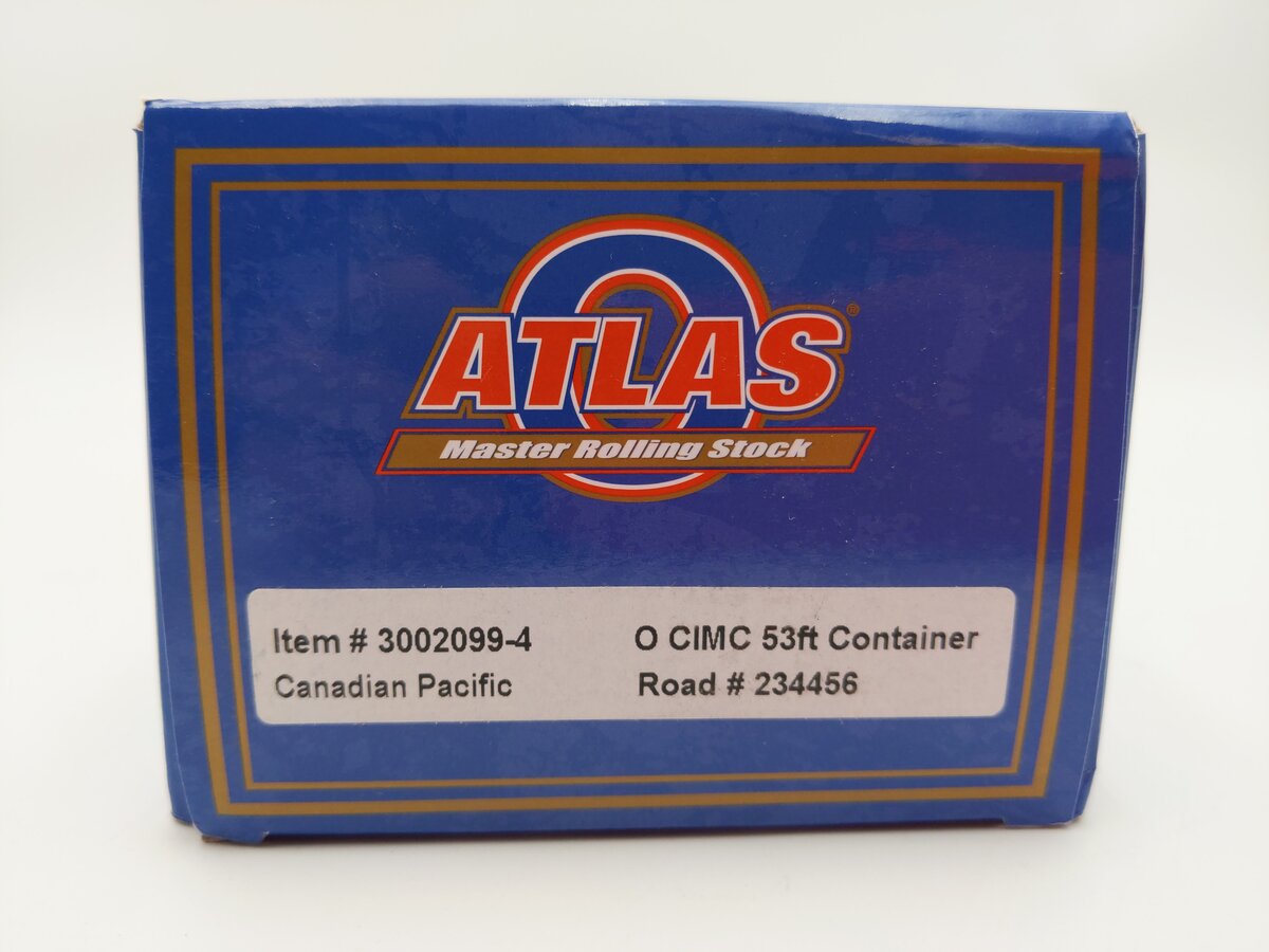 Atlas 3002099-4 O Scale Canadian Pacific CIMC 53' Container #234467 EX/Box