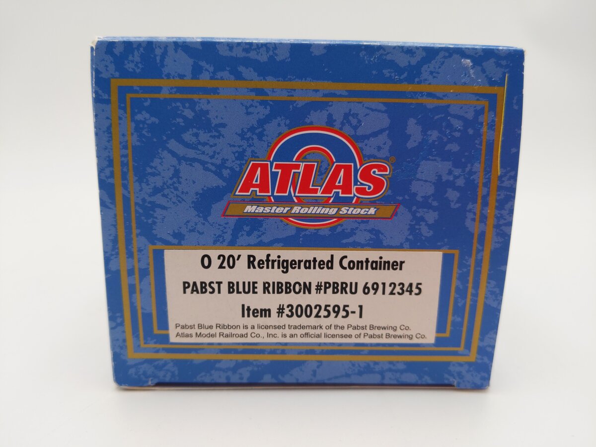Atlas 3002595-1 O Gauge Pabst 20' Refrigerated Container #6912345 EX/Box