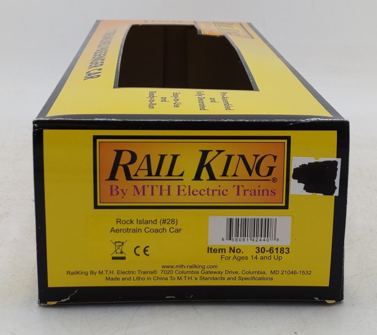 MTH 30-6183 O Rock Island Aerotrain Coach Car #28 LN/Box