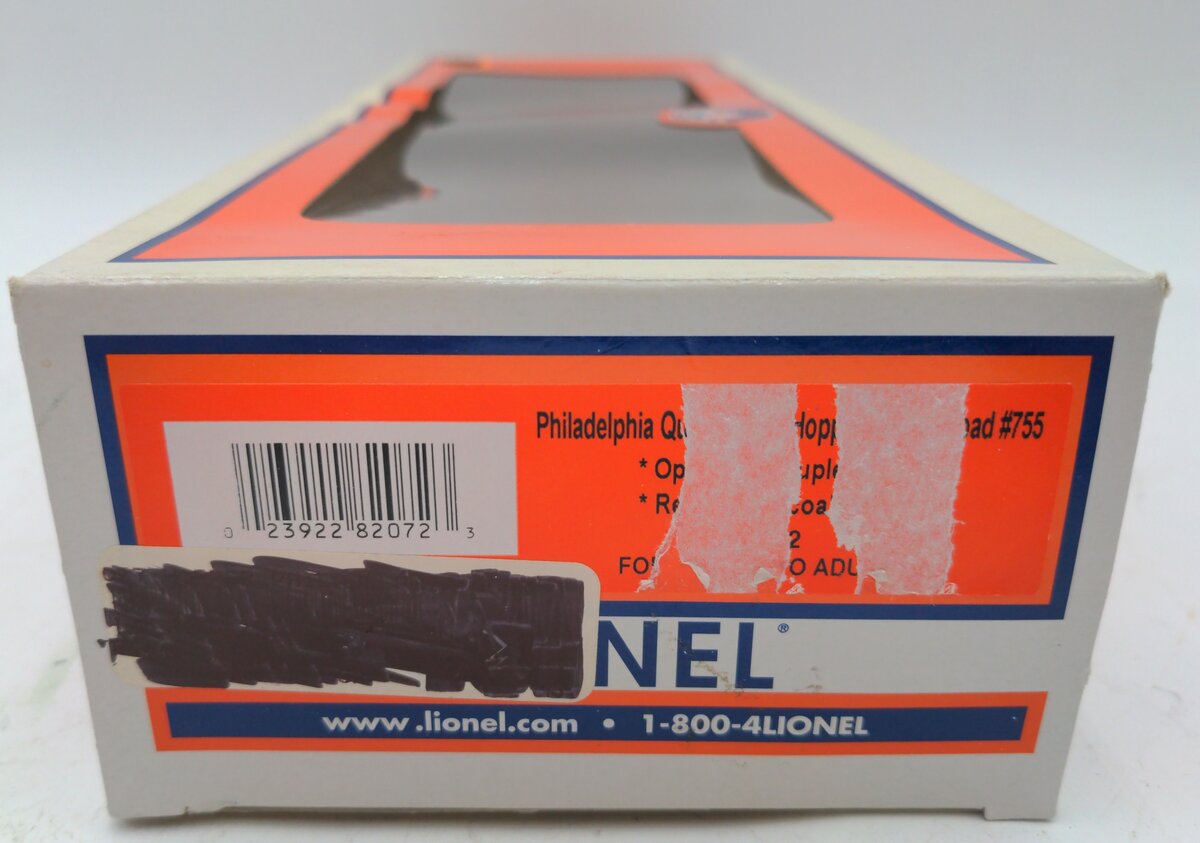 Lionel 6-82072 O Gauge Philadelphia Quartz 2-Bay Hopper #755 LN/Box