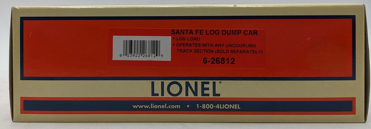 Lionel 6-26812 O Gauge Santa Fe Dump Car LN/Box