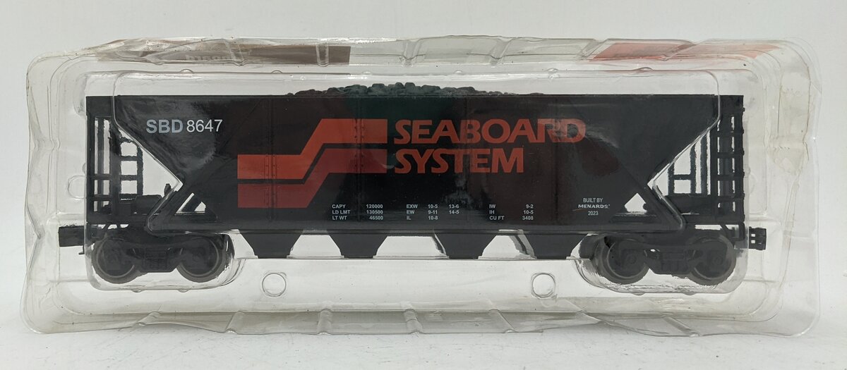 Menards 279-3574 O Scale Seaboard System Coal Hopper Car #8647 LN/Box