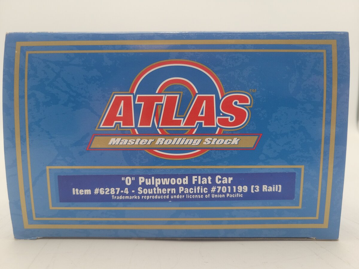 Atlas 6287-4 O Gauge Southern Pacific Pulpwood Flat Car #701199 EX/Box