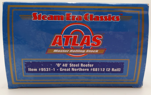 Atlas 9531-1 O Scale Great Northern 40' Steel Reefer #68112 (2Rail) VG/Box