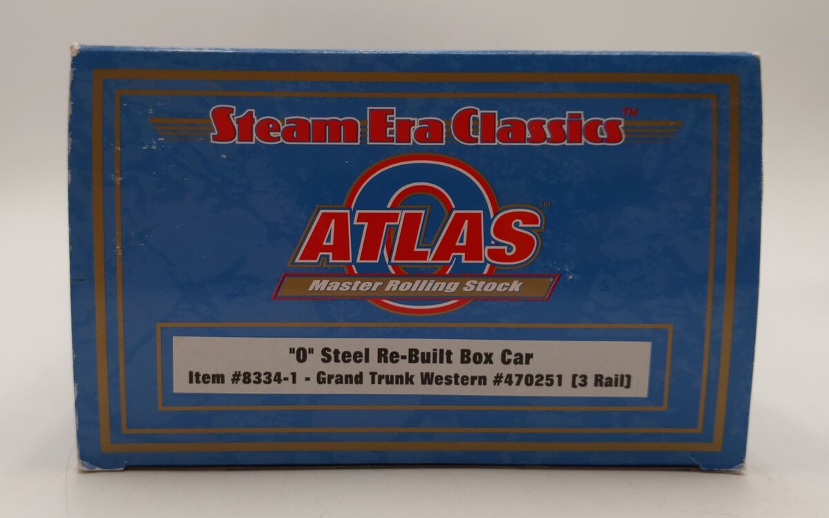 Atlas 8334-1 O Gauge Grand Trunk Western Boxcar #470251 (3-Rail) LN/Box