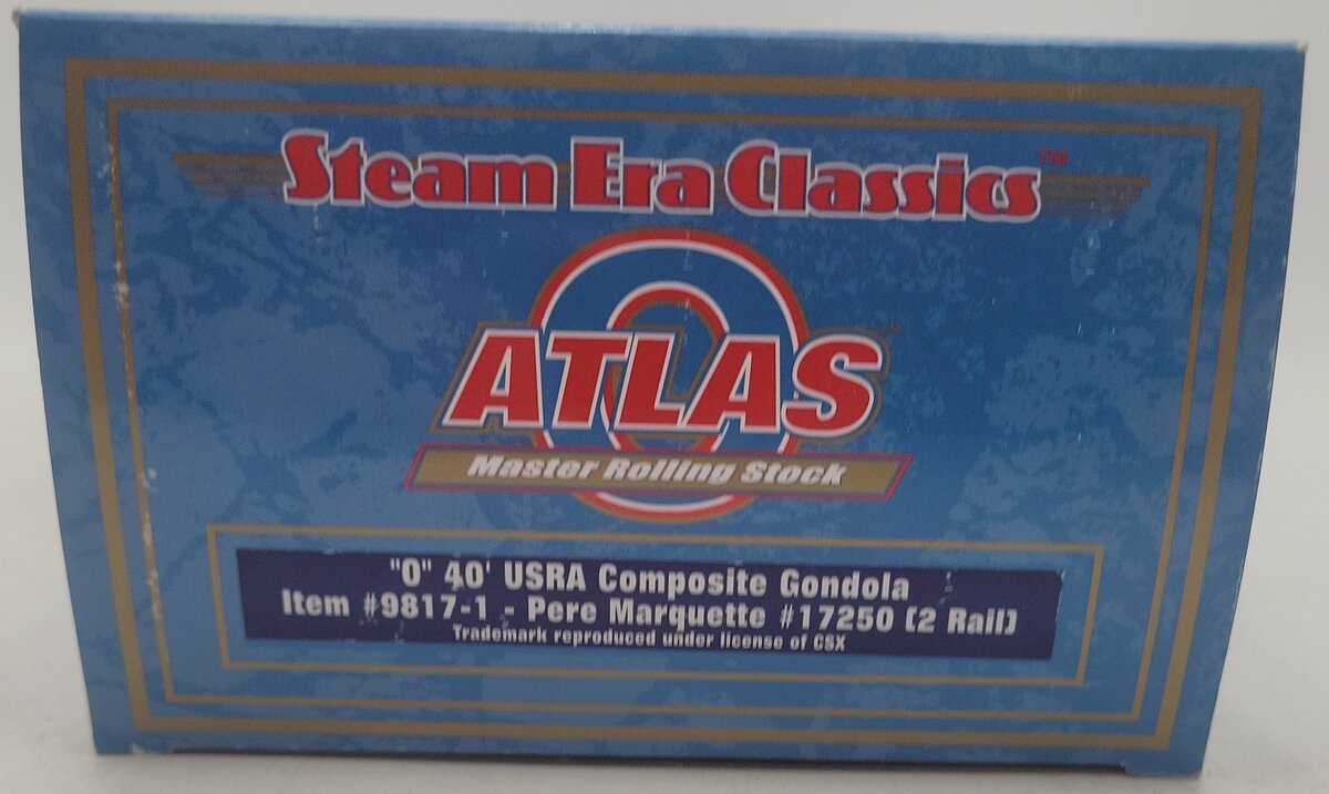 Atlas 9817-1 O Scale 2-Rail Pere Marquette Gondola Car #17250 EX/Box