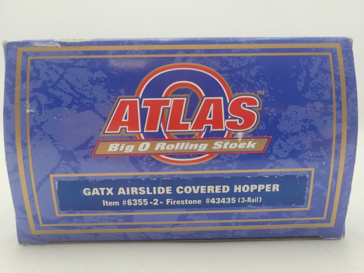 Atlas 6355-2 O Gauge Firestone GATX Covered Hopper #43435 -3 Rail EX/Box