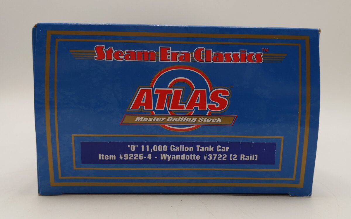 Atlas 9226-4 O Scale Wyandotte 11,000 Gallon Tank Car #3722 (2 Rail) LN/Box