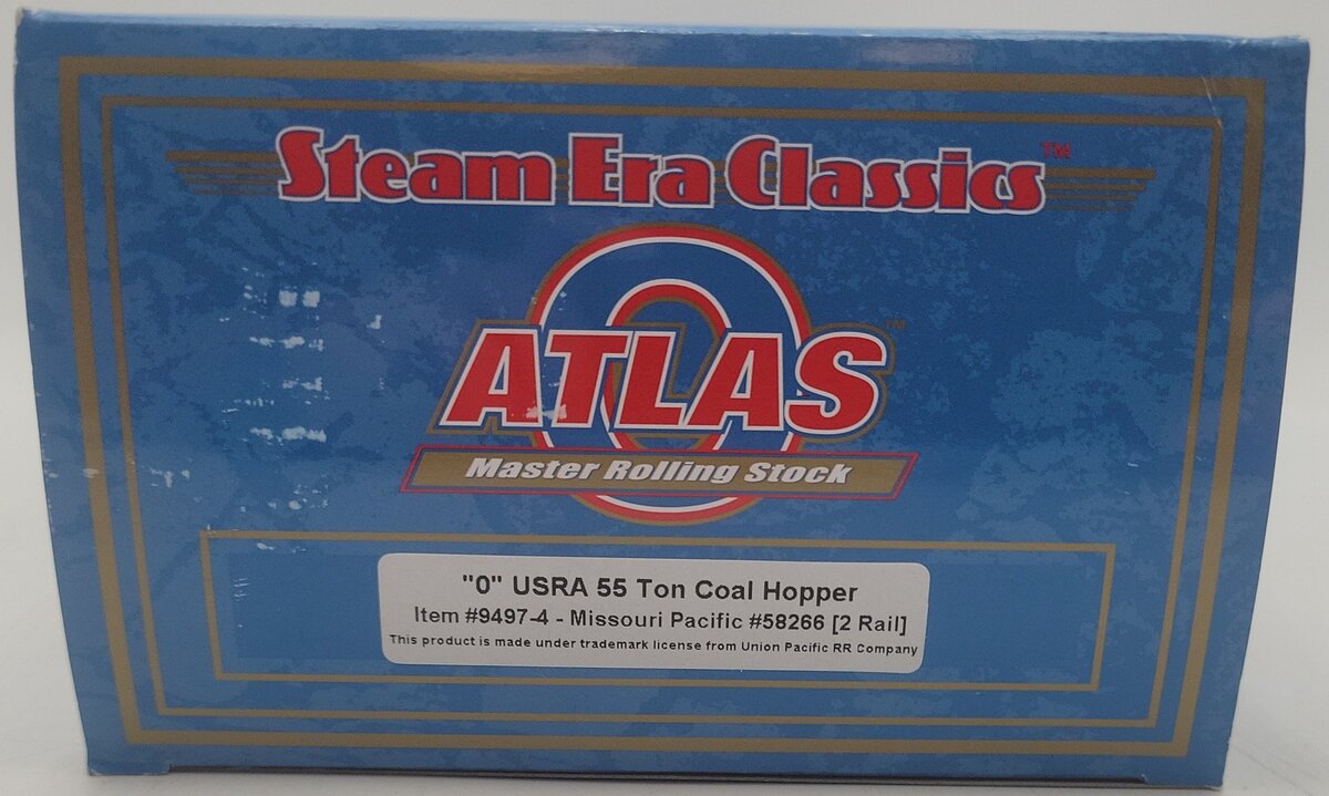 Atlas 9497 O Scale 2 Rail MP 55-Ton Coal Hopper #58266 EX/Box