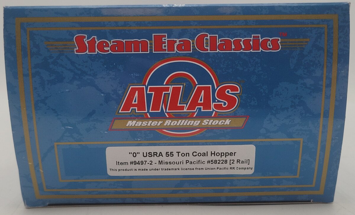 Atlas 9497 O Scale Missouri Pacific 55-Ton Coal Hopper #58266 (2 Rail) EX/Box