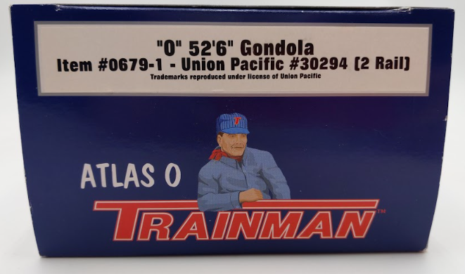 Atlas 0679-1 O Scale Union Pacific 52'6" Gondola #30294 (2-Rail) LN/Box