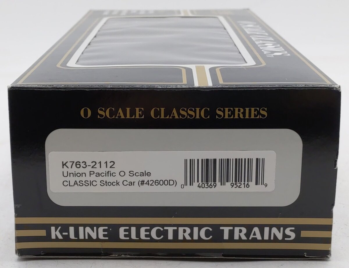K-Line K763-2112 O Gauge Union Pacific Classic Stock Car #42600 EX/Box