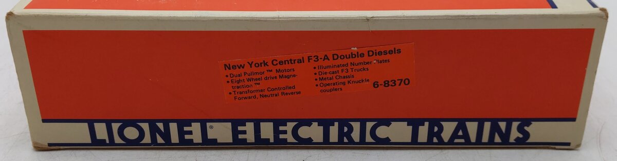 Lionel 6-8370 O Gauge New York Central F3 AA Diesel Locomotives #8372/#8370 EX/Box