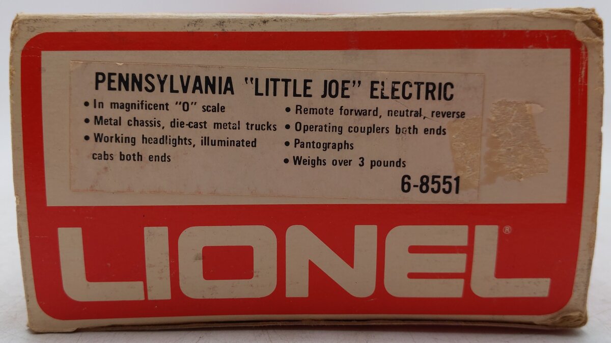 Lionel 6-8551 O Gauge Pennsylvania "Little Joe" EP-5 Electric Locomotive #8551 VG/Box