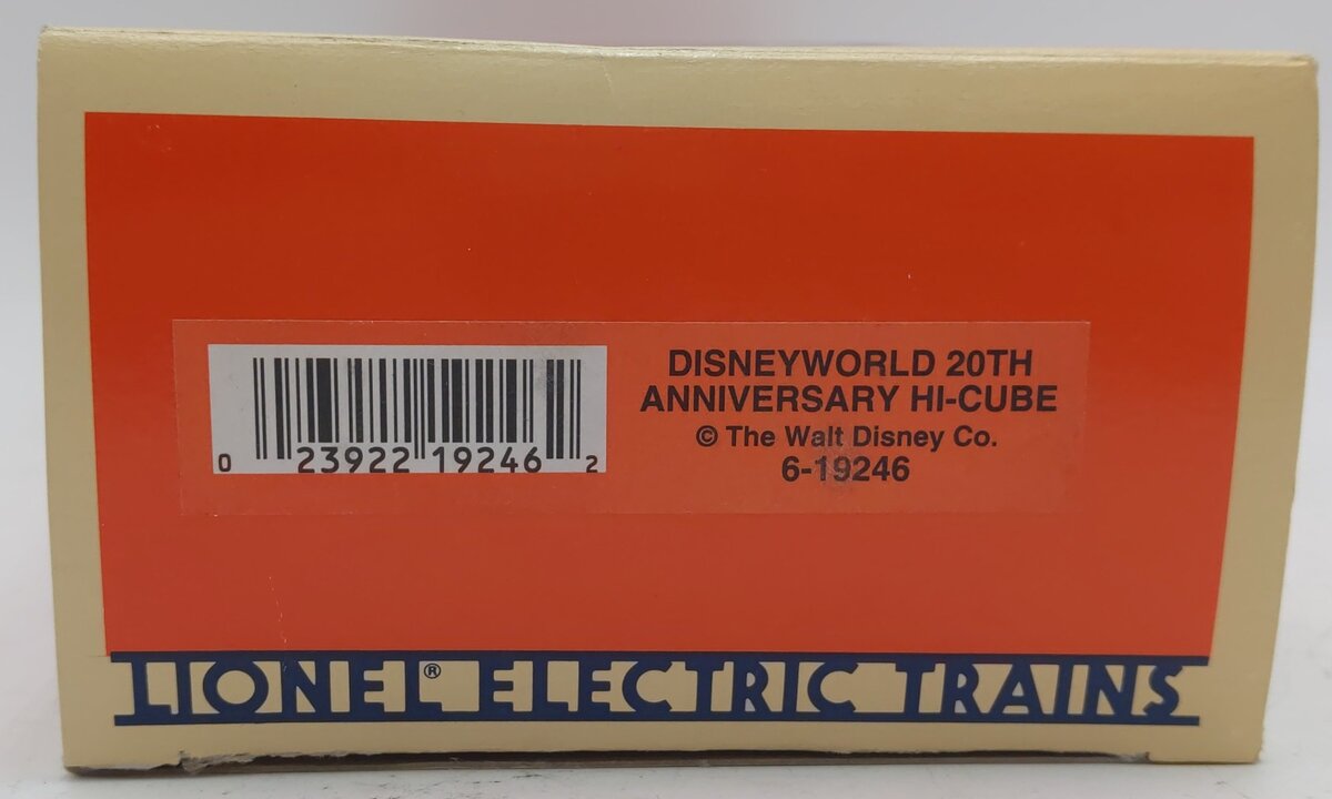 Lionel 6-19246 O Gauge Walt Disney World 20th Anniversary Hi Cube Boxcar #19246 EX/Box