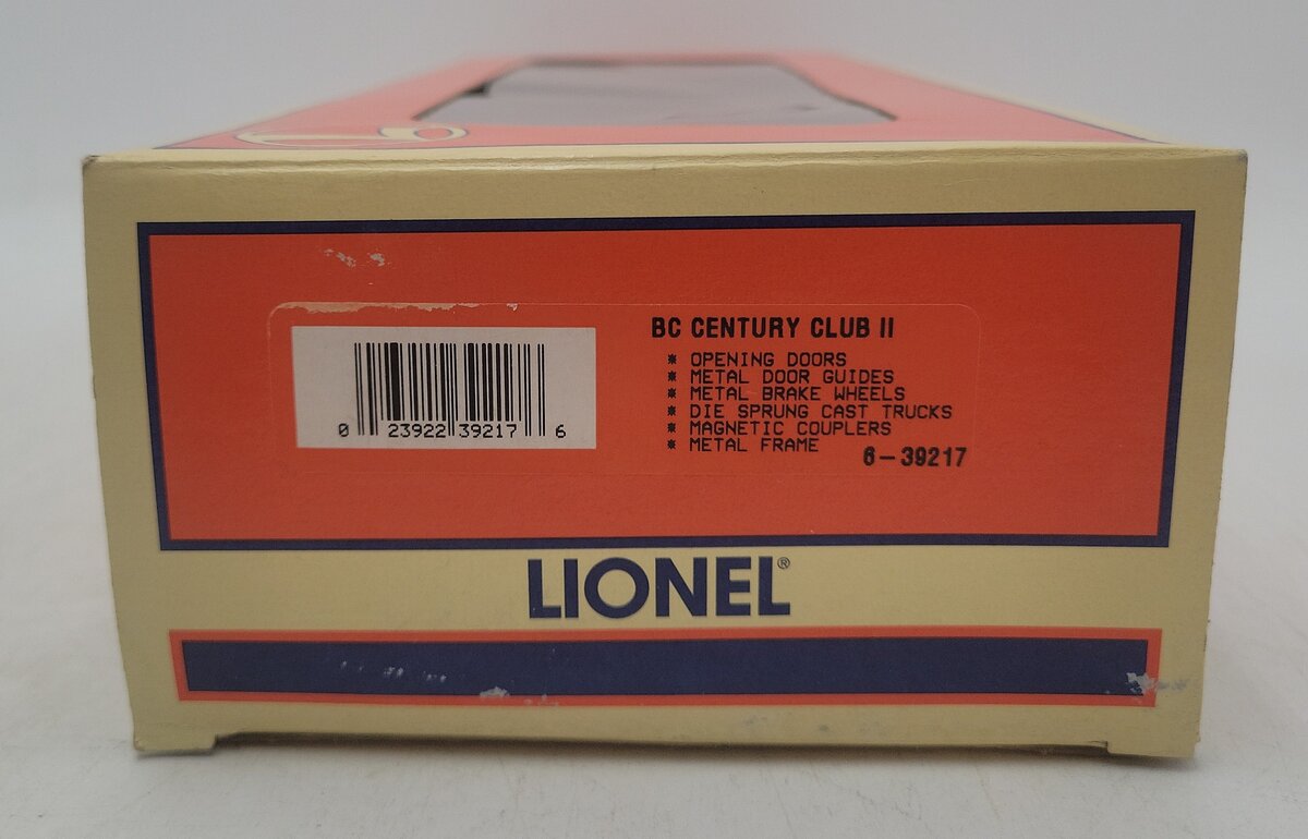 Lionel 6-39217 O Gauge Century Club II 2001-2005 Boxcar EX/Box