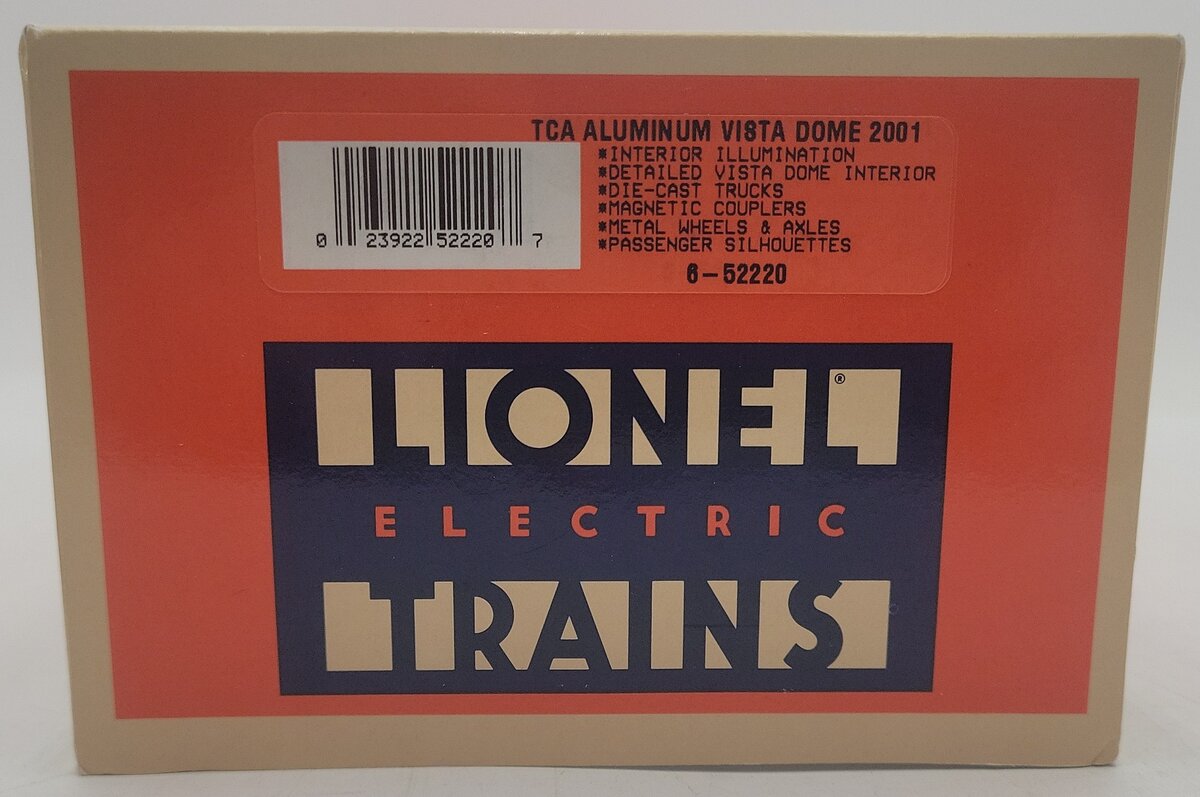 Lionel 6-52220 O Gauge TCA "City of Chattanooga" Vista Dome EX/Box