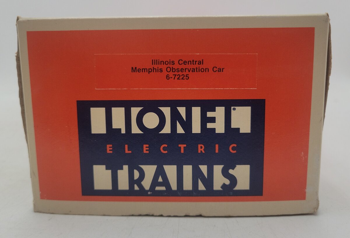 Lionel 6-7225 O Gauge Illinois Central "Memphis" Observation Car #7225 VG/Box