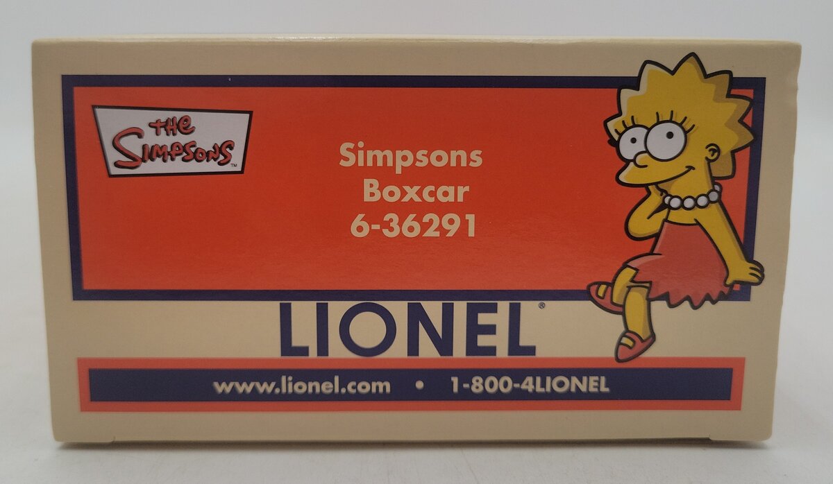 Lionel 6-36291 O Gauge The Simpsons Boxcar EX/Box