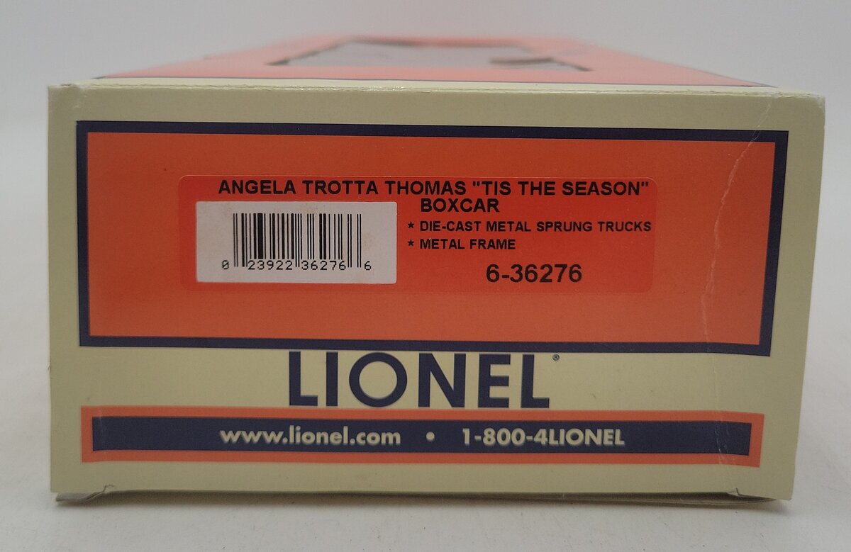 Lionel 6-36276 O Gauge Angela Trotta Thomas Tis the Season Boxcar LN/Box