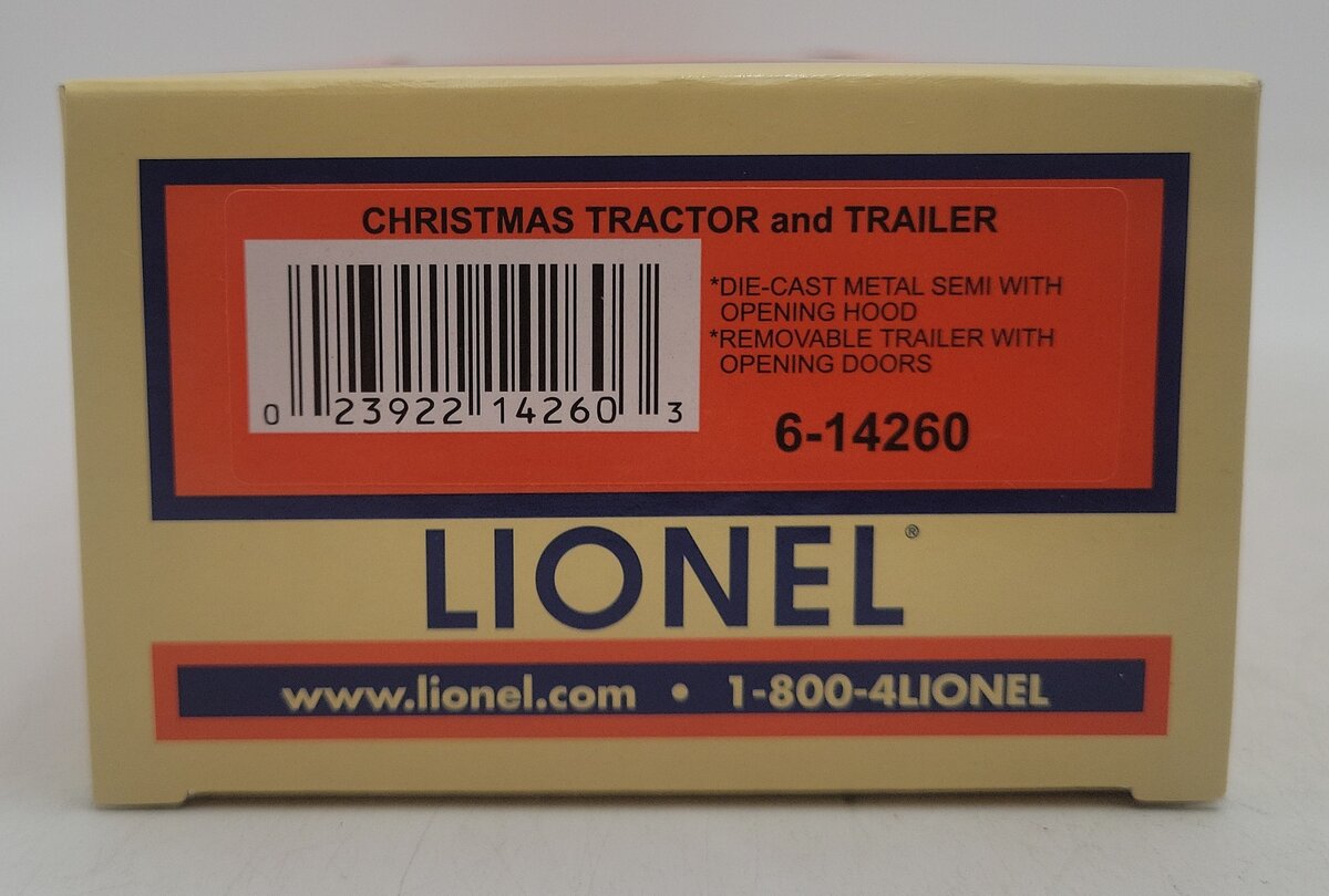 Lionel 6-14260 O Gauge Christmas Tractor Trailer Truck LN/Box
