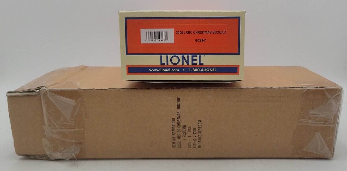Lionel 6-29941 O Gauge LRRC 2006 Christmas Boxcar LN/Box