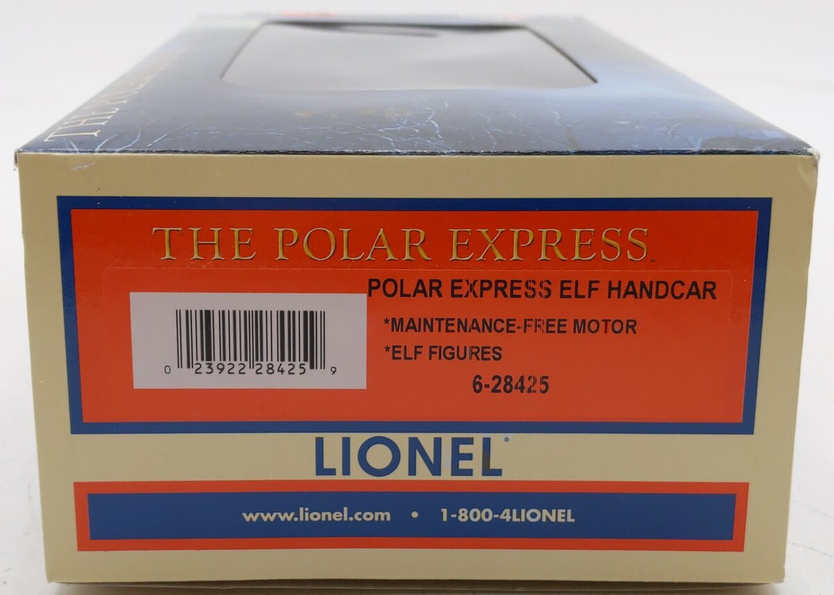 Lionel 6-28425 O Gauge Polar Express Motorized Elf Handcar LN/Box