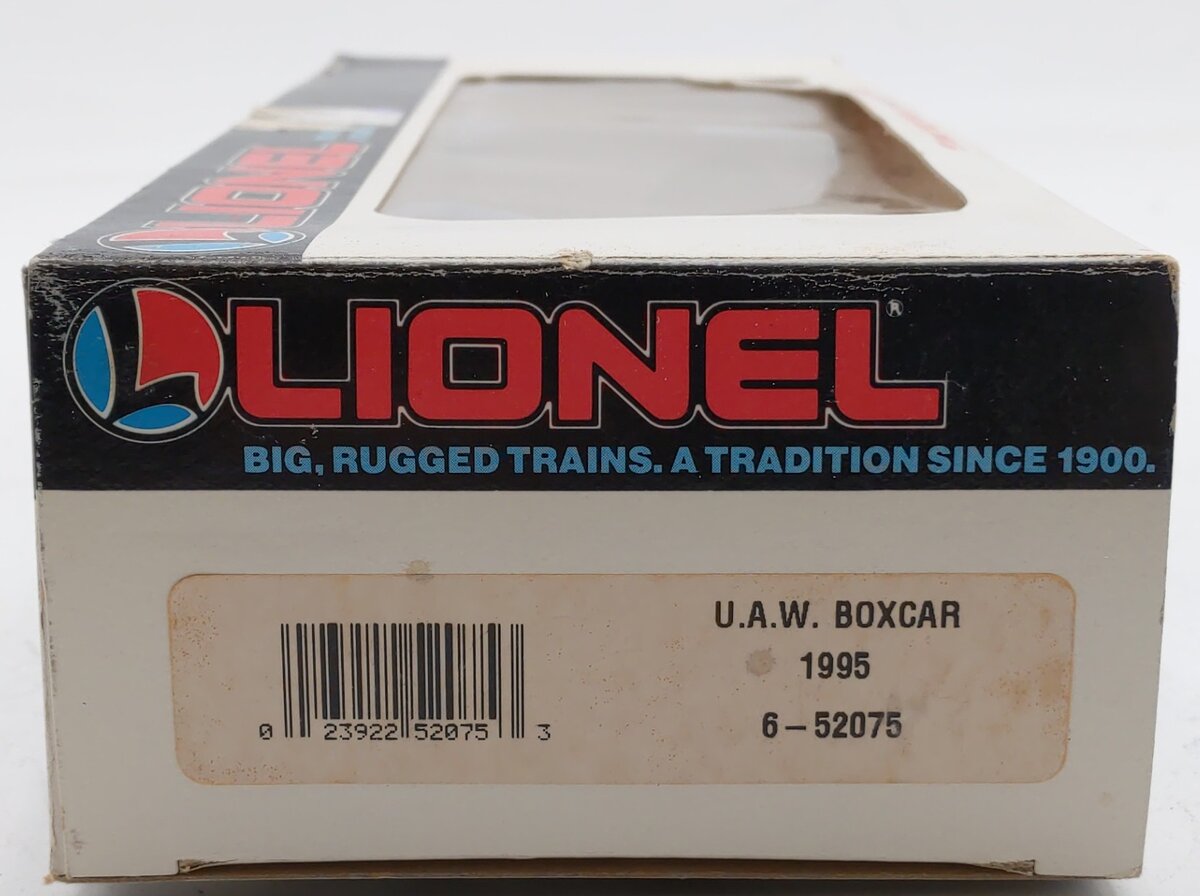 Lionel 6-52075 O Gauge U.A.W. Boxcar 1995 #417 EX/Box