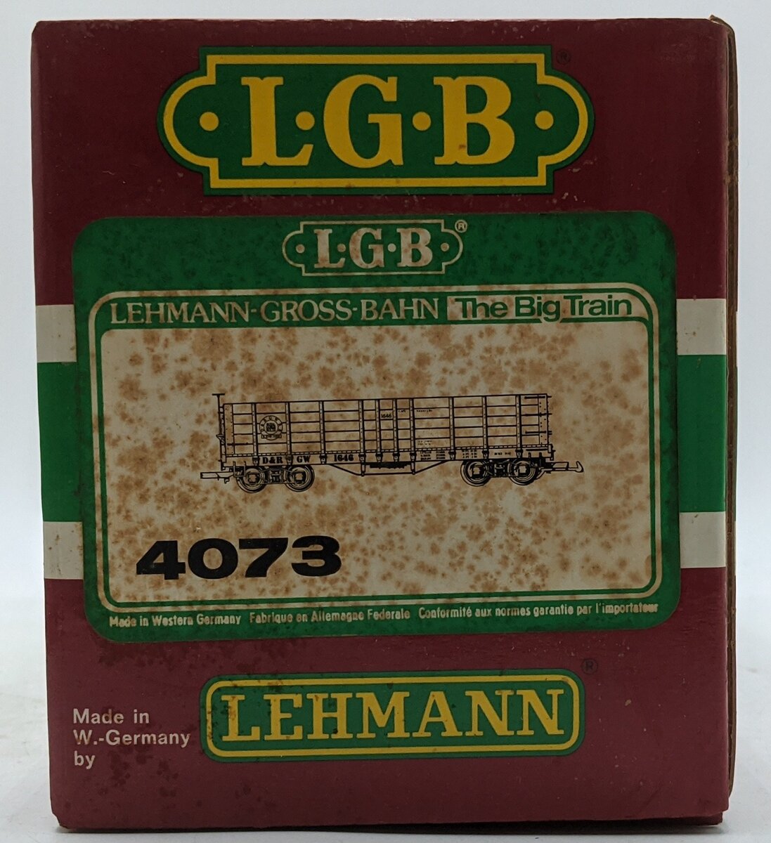 LGB 4073 G Scale Denver & Rio Grande Western High Side Gondola #1646 NIB