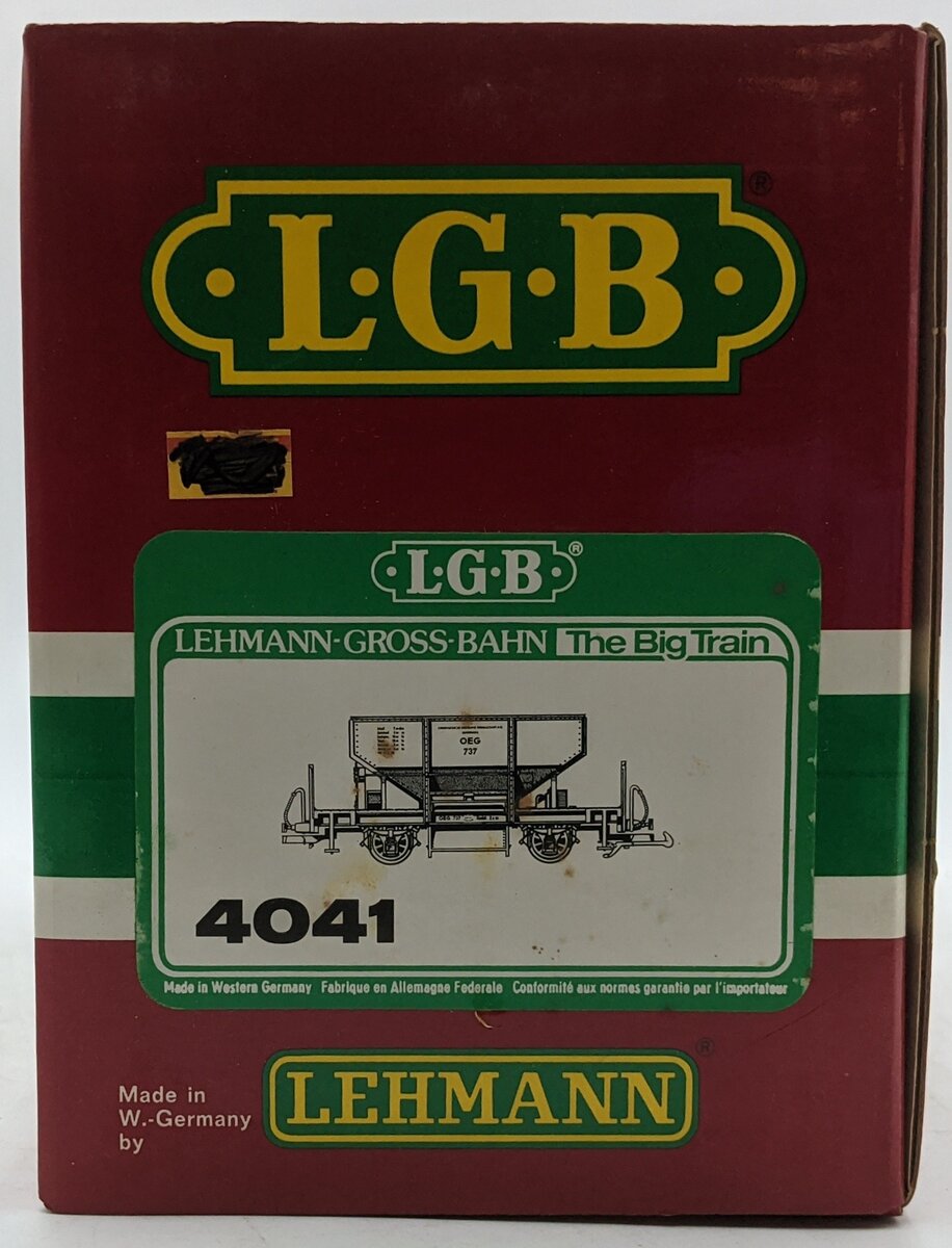 LGB 4041 G Scale OEG Ballast Car #737 NIB