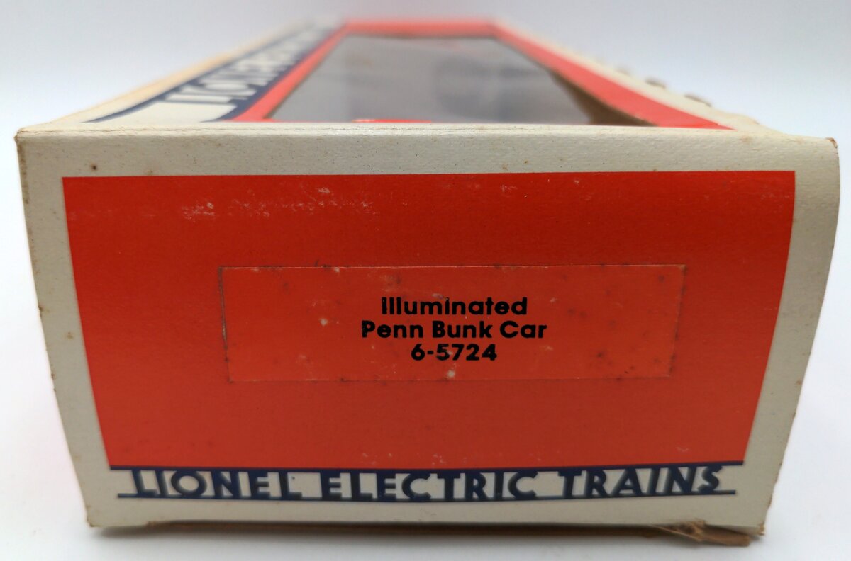 Lionel 6-5724 O Gauge Pennsylvania Illuminated Bunk Car #5724 VG/Box