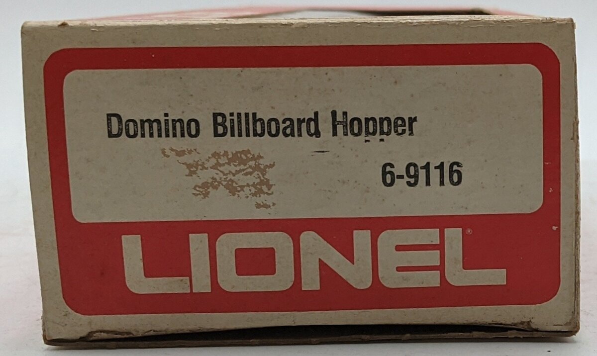Lionel 6-9116 O Gauge Domino Sugar 4-Bay Hopper #9116 VG/Box