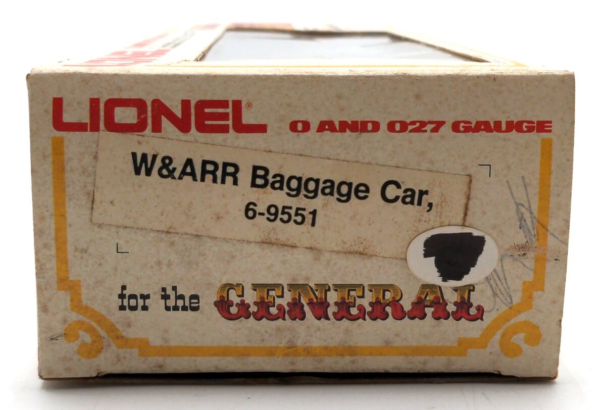 Lionel 6-9551 O Gauge W&ARR US Mail/Baggage Car #9551 EX/Box