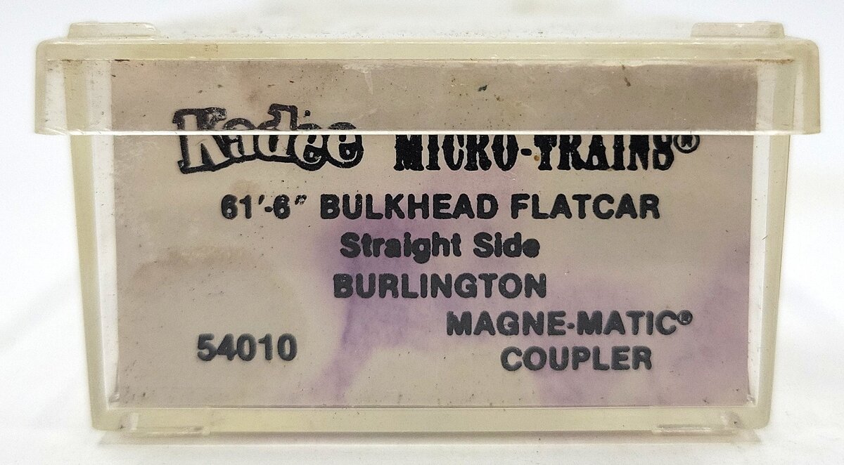 Micro-Trains 05400010 N Burlington Northern 61' Bulkhead Flatcar #621353 EX/Box