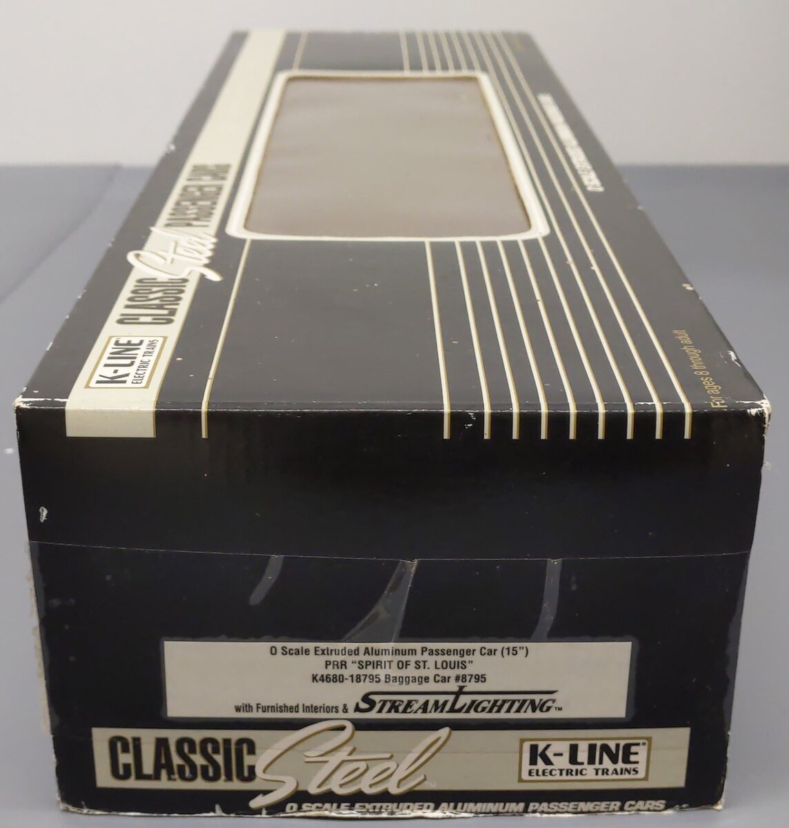 K-Line K4680-18795 O Pennsylvania "REA" 15" Aluminum Baggage Car #8795 EX/Box