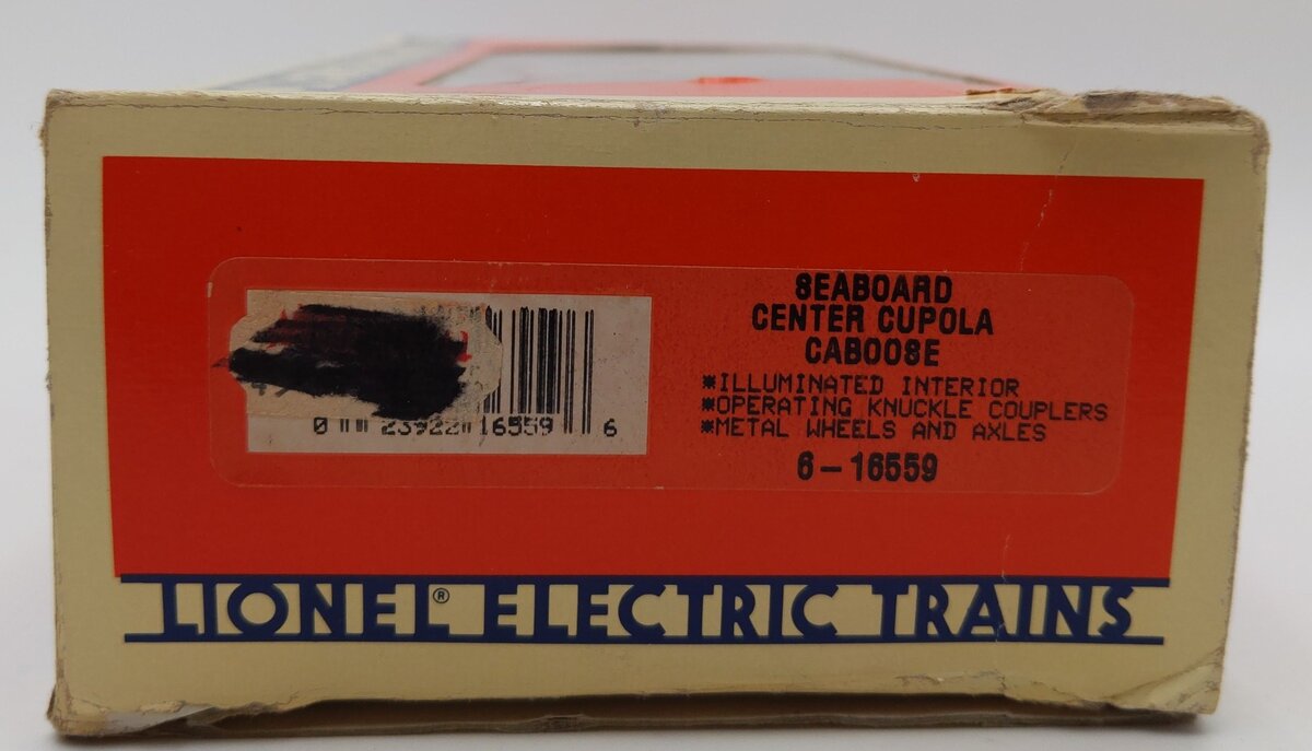 Lionel 6-16559 O Gauge Seaboard Illuminated Caboose EX/Box