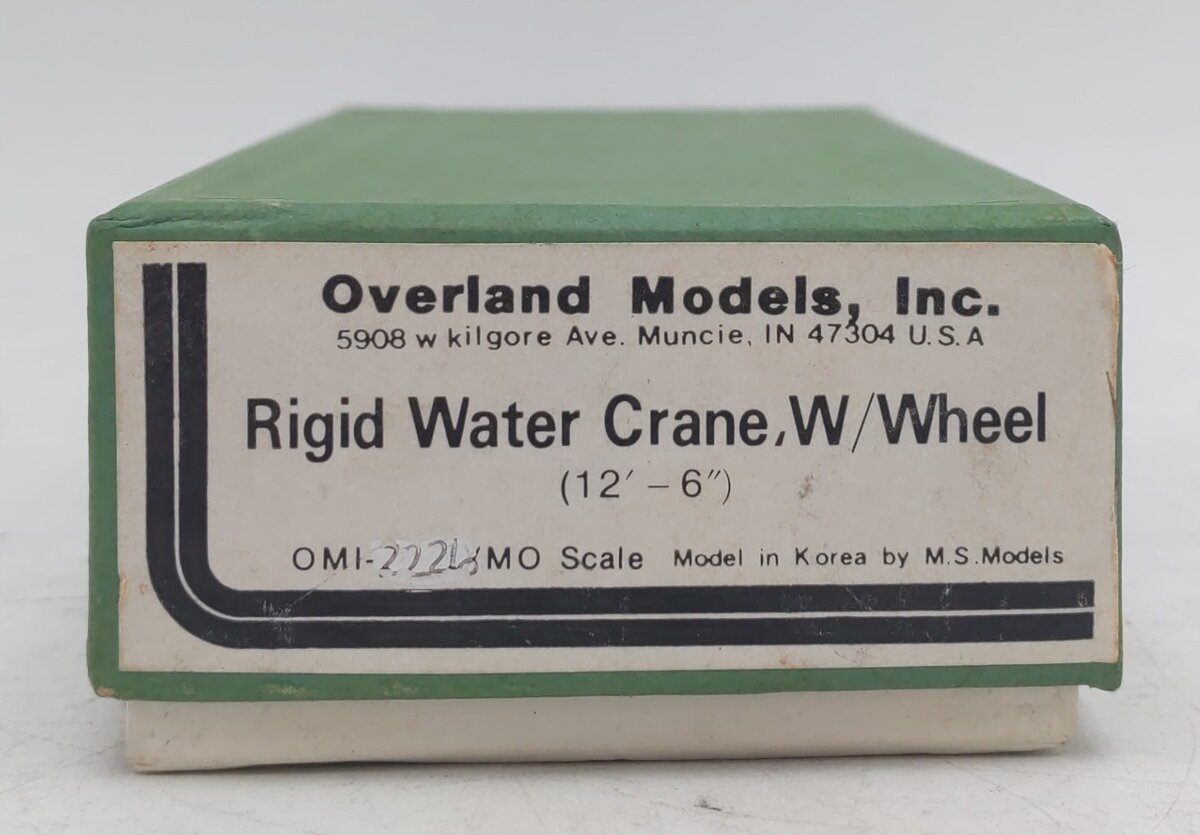 Overland OMI-2226 HO Scale Rigid Water Crane w/ Wheel - Unpainted EX/Box