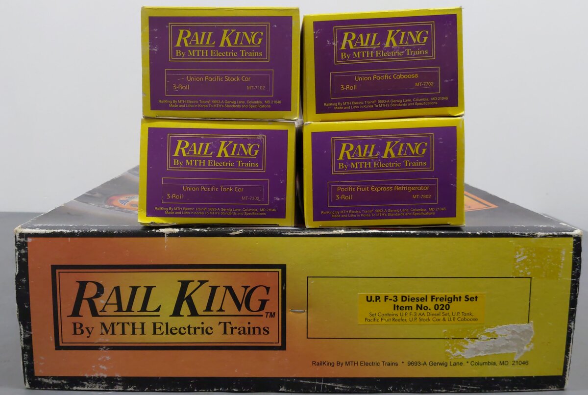 MTH 020 O Gauge Union Pacific Freight Car Set/Box