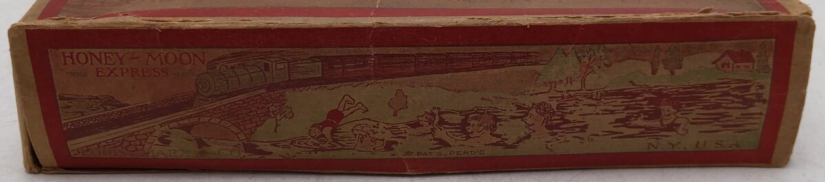 Marx Vintage Tin Litho "Honeymoon Express" Wind-up Toy VG/Box