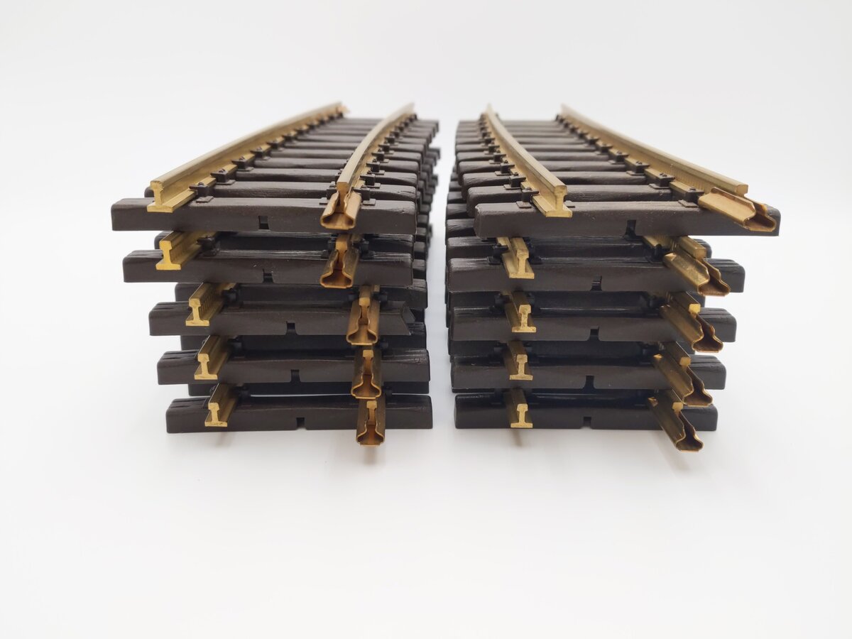 LGB 18000 R5 15' Diameter Wide Radius Curved Track Sections (10) EX
