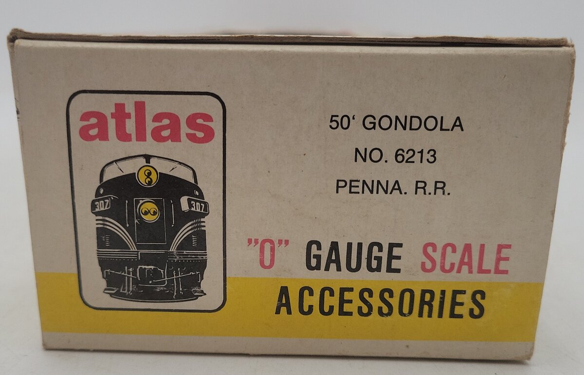 Atlas 6213 O Scale Pennsylvania 50' Gondola #377138 (2-Rail) EX/Box