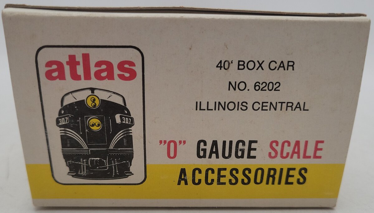 Atlas 6202 O Scale Illinois Central Boxcar #4385 (2 Rail) EX/Box