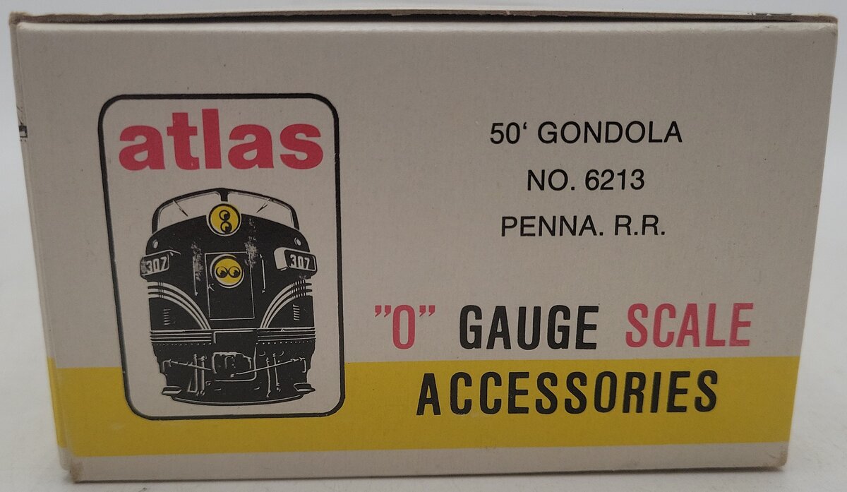 Atlas 6213 O Scale Pennsylvania 50' Gondola #377138 (2-Rail) EX/Box