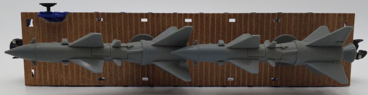 Menards 279-3479 O Gauge US Airforce Flatcar with Rockets EX