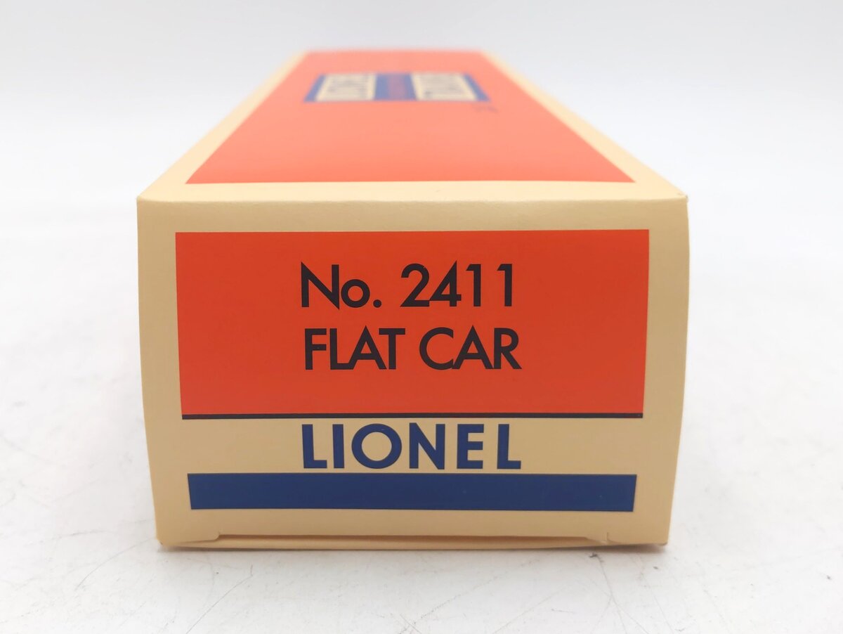 Lionel O Gauge Modern Flatcar #2411 with Pipes LN/Box