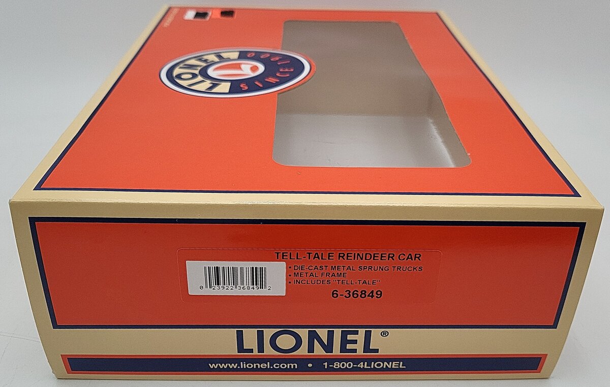 Lionel 6-36849 O Gauge Tell-Tale Operating Reindeer Car LN/Box