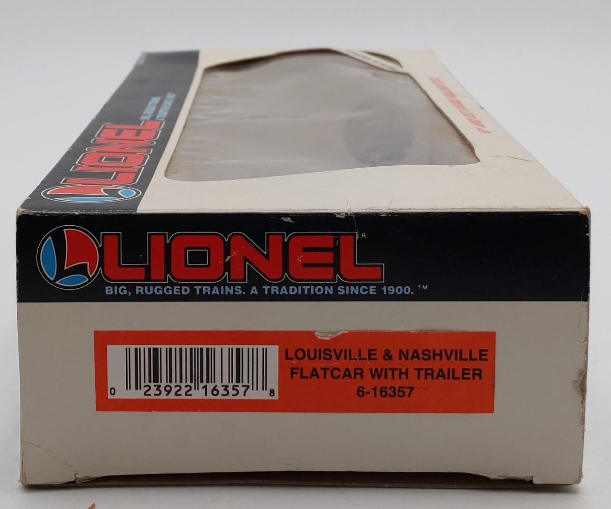 Lionel 6-16357 O Gauge Louisville and Nashville Flatcar w/Trailer EX/Box